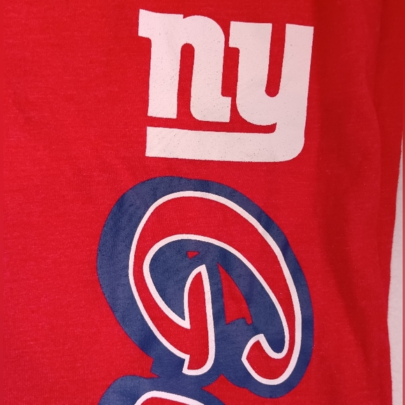 🆕NFL NY Giants Pajama Pants Womens Size Large Red & Blue - Picture 2 of 10
